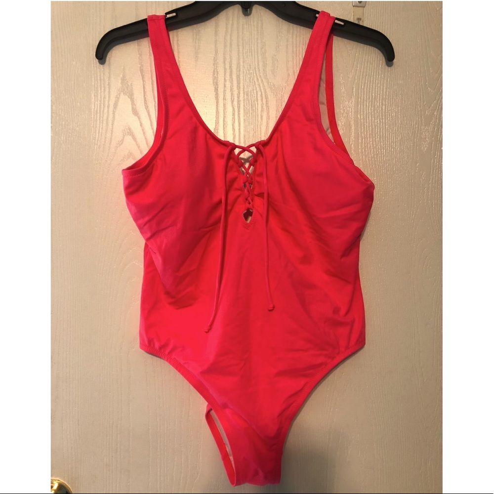 PINK one piece bathing suit